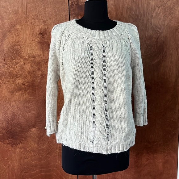 Zara sweater, medium, oatmeal color, like new wool blend, washable - Picture 1 of 3
